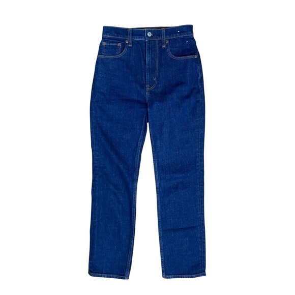 Abercrombie & Fitch Ultra High Rise Ankle Straight Jean Dark Wash 0/25 - Picture 3 of 8